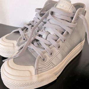 Adidas Nizza RF Platform Mid Shoes Silver 5